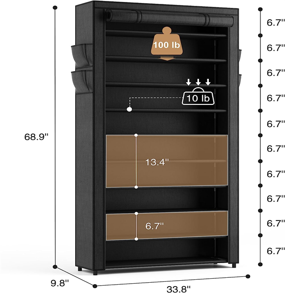 Shoe rack with cover